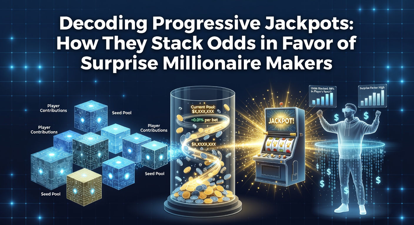 Vibrant slot machine screen displaying a soaring progressive jackpot counter nearing eight figures, lights flashing in a bustling casino floor