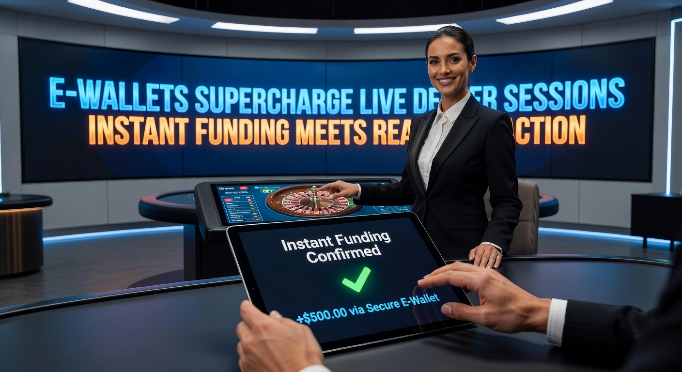 Smartphone screen showing a live dealer roulette game mid-spin, with an e-wallet deposit confirmation popping up instantly in the foreground